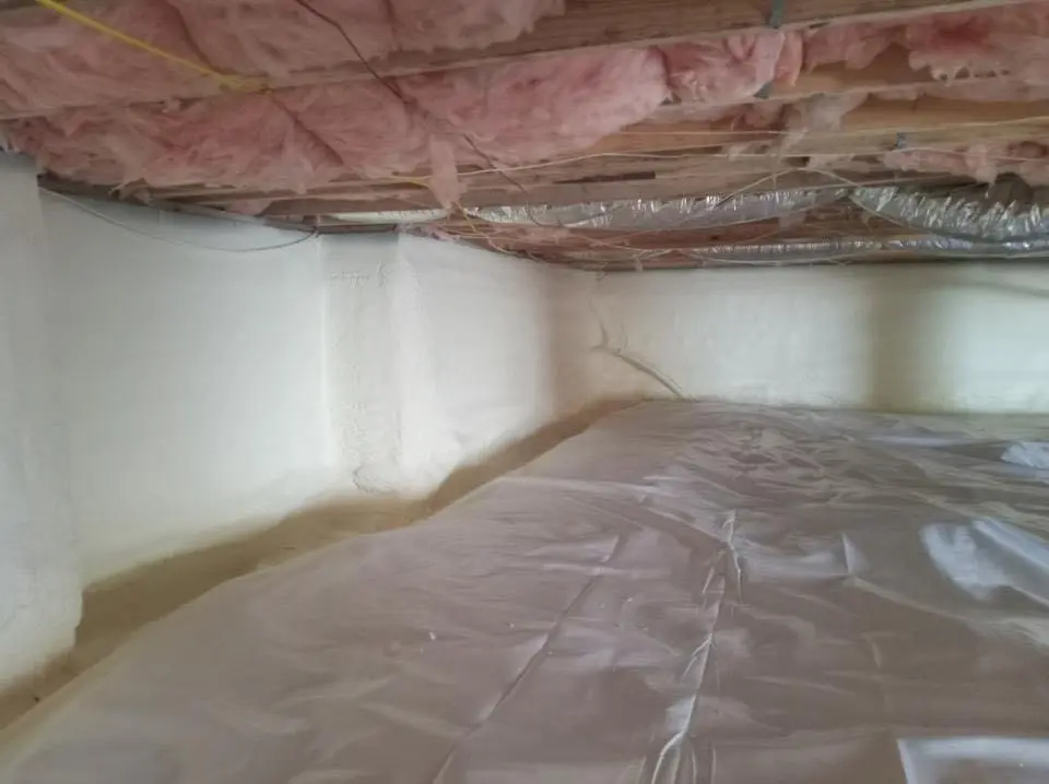 Crawl space encapsulation with closed-cell spray foam for Roof Maintenance in Northampton